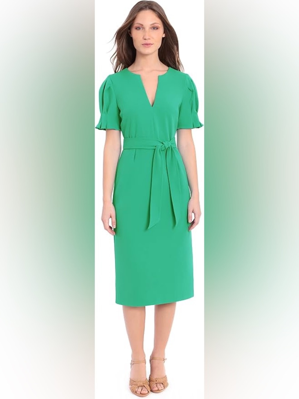 Donna Morgan Crepe Faux Wrap Dress NWT